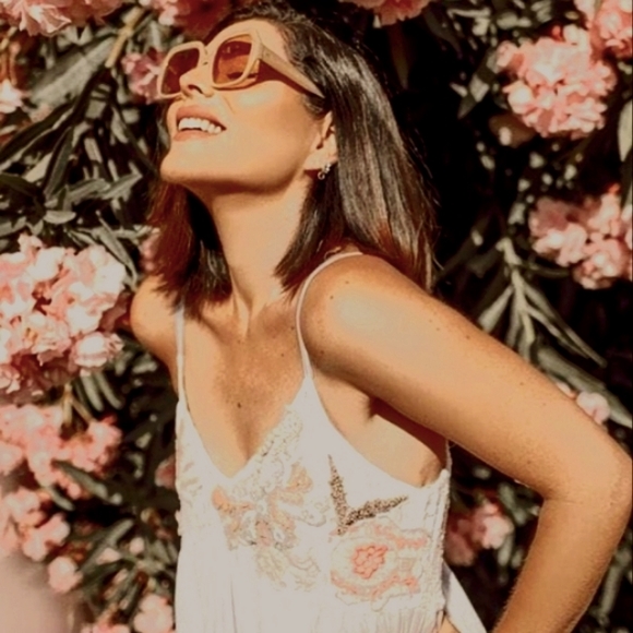 Sunglasses Light Brown Tan Oversized Round Square Rectangle Full Rim Glam Summer - Picture 8 of 10